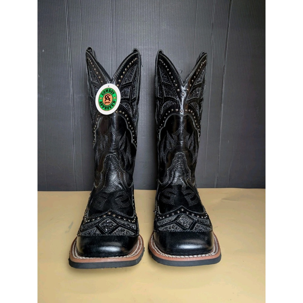 Laredo Womens 5970 Eternity Western Cowboy Glitter Studded Square Toe 8M